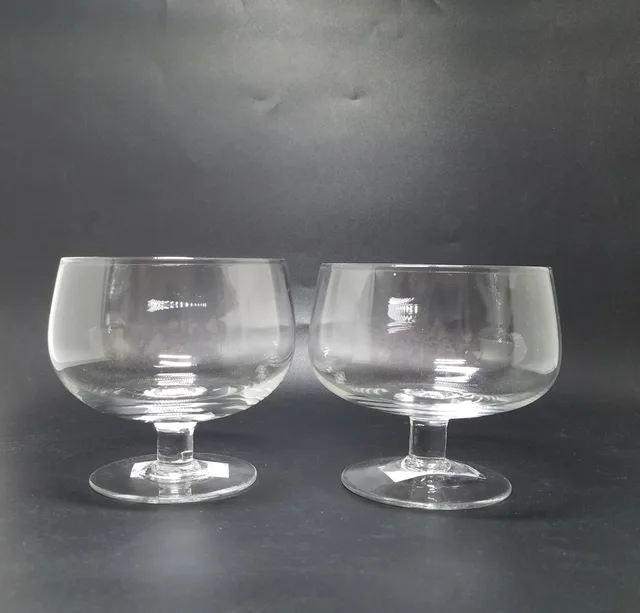 Hand blown glass ice cream bowl