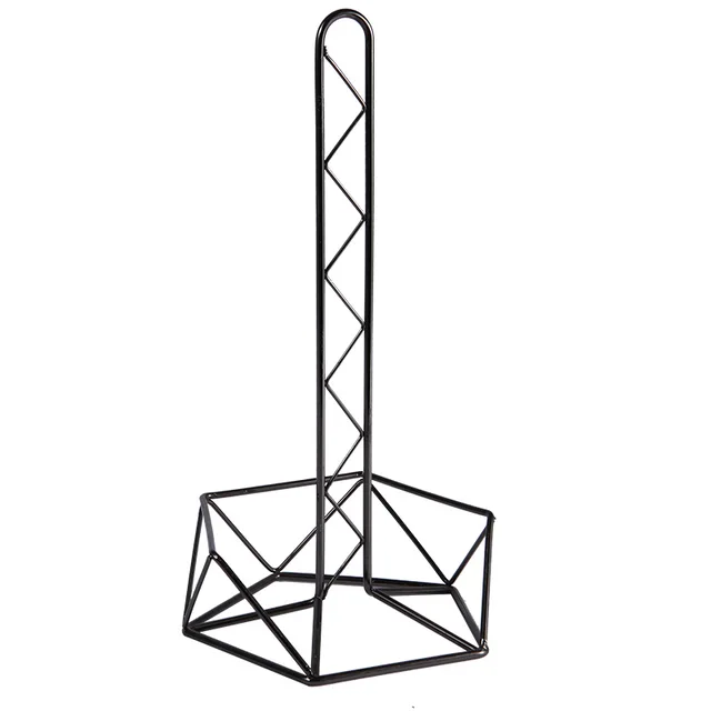 High Quality Wire Metal Towel Paper Holder And Storage Stand Rack Chrome Plated Stylish Steel Kitchen Standing Tissue Holder