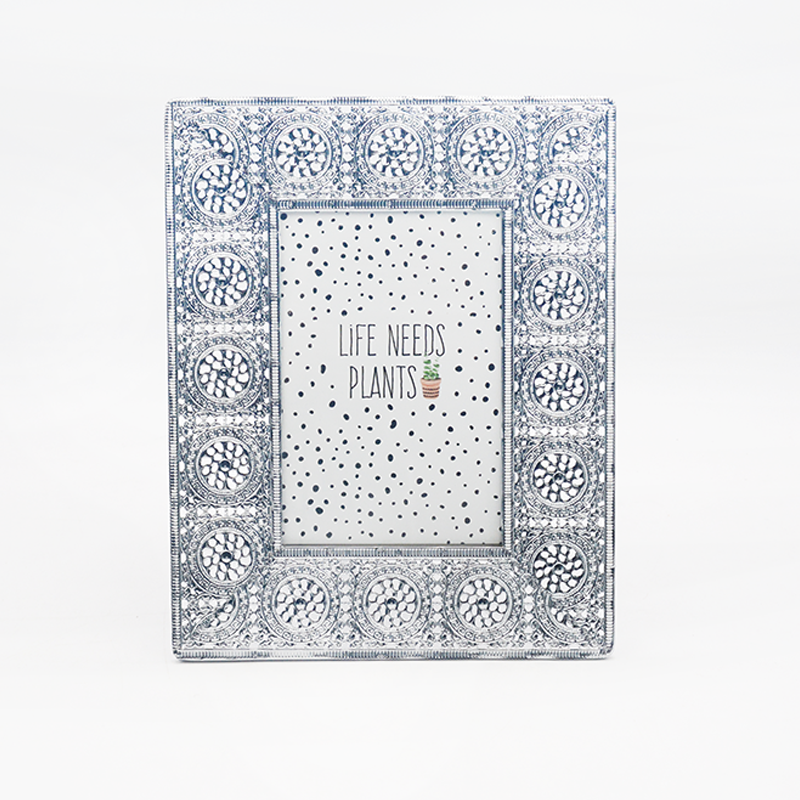 Silver Metal Photo Frame 4X6"