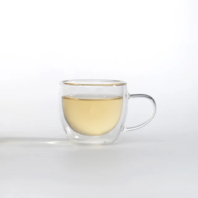 Double-deck glass cup