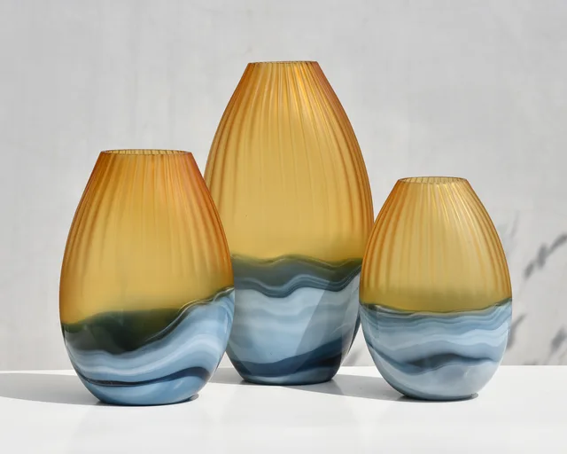 2024 New Marble Glass Vase