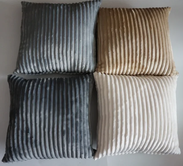 Thick stripe corduroy cushion (pillow)