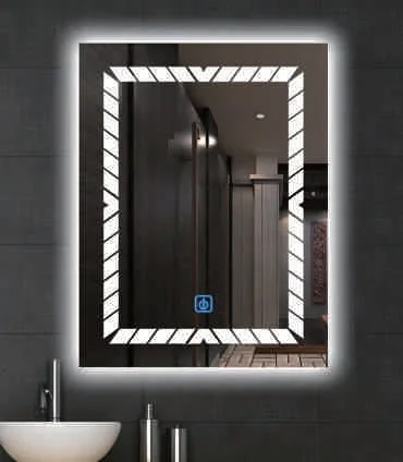 Bathroom mirror with LED light