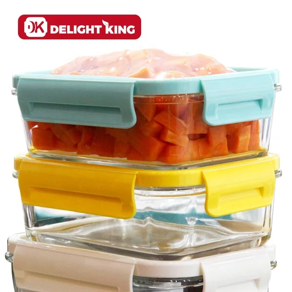 Glass food container with silicone lid patented silicone lid glass storage container glass container