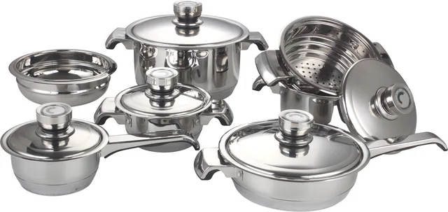 Wide edge shape casserole 11pcs set with steps