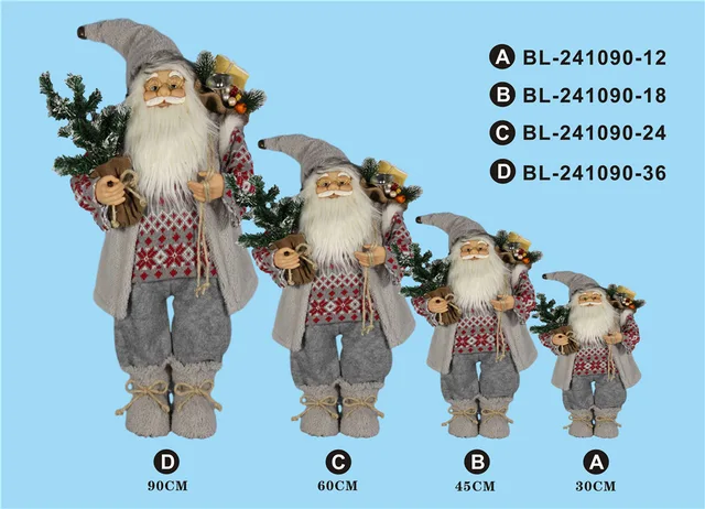 30cm/45cm/60cm/90cm height set of Santa Clause