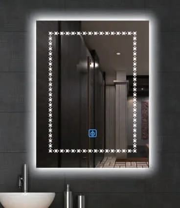 Bathroom mirror with LED light