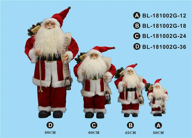 30cm/45cm/60cm/90cm height set of Santa Clause