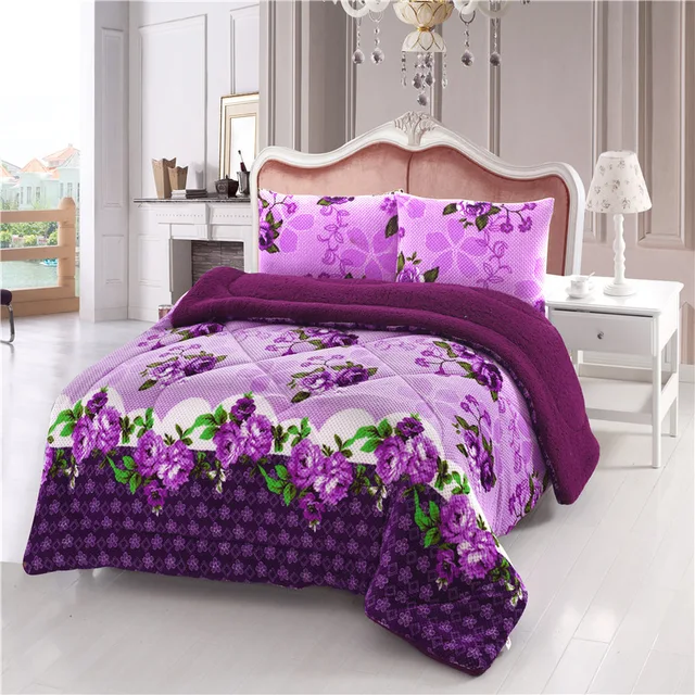 100% polyester printed flannel quilts