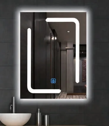 Bathroom mirror with LED light