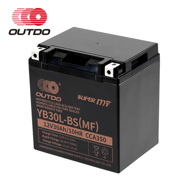 OUTDO Factory Activated Sealed MF motorcycle battery(VRLA Maintanance Free)