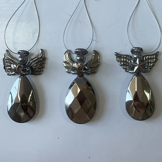 Glass angel hanging ornament