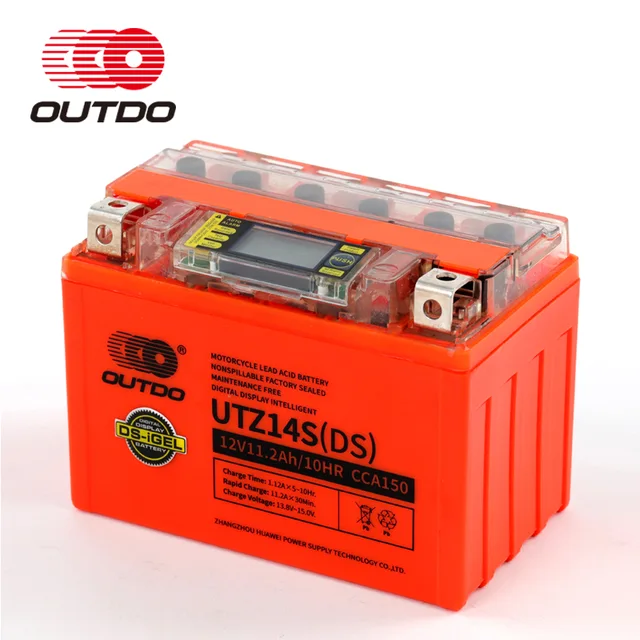 OUTDO DS-iGEL motorcycle battery(Digital display Intelligent detected/LCD screen)