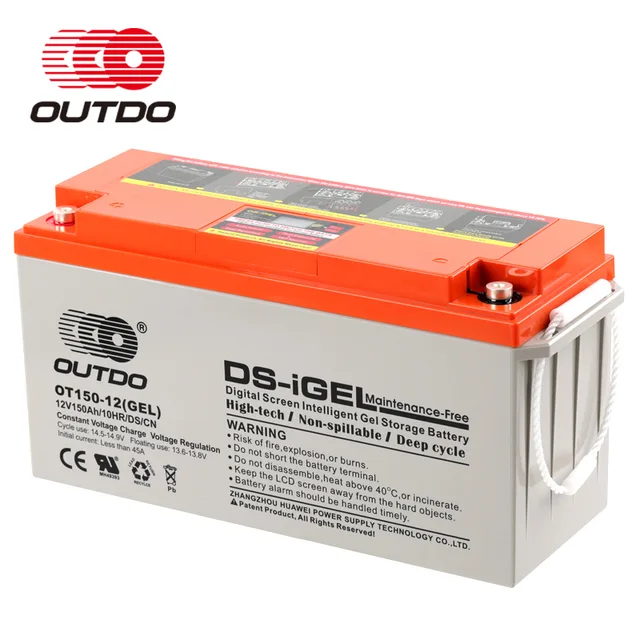 OUTDO Digital Screen Intelligent Gel Storage Battery