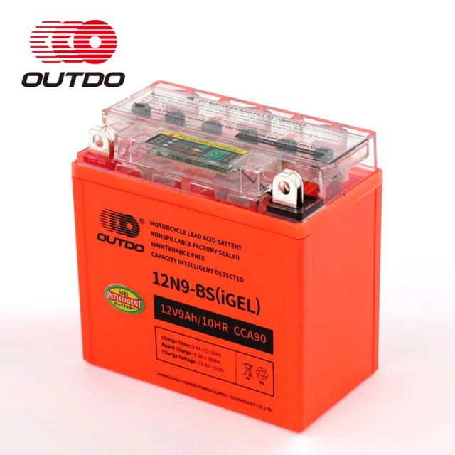 OUTDO iGEL Motorcycle Battery (Intelligent Detected)