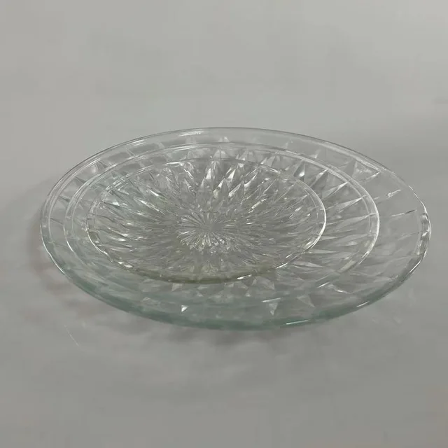 Glass plate and bowl