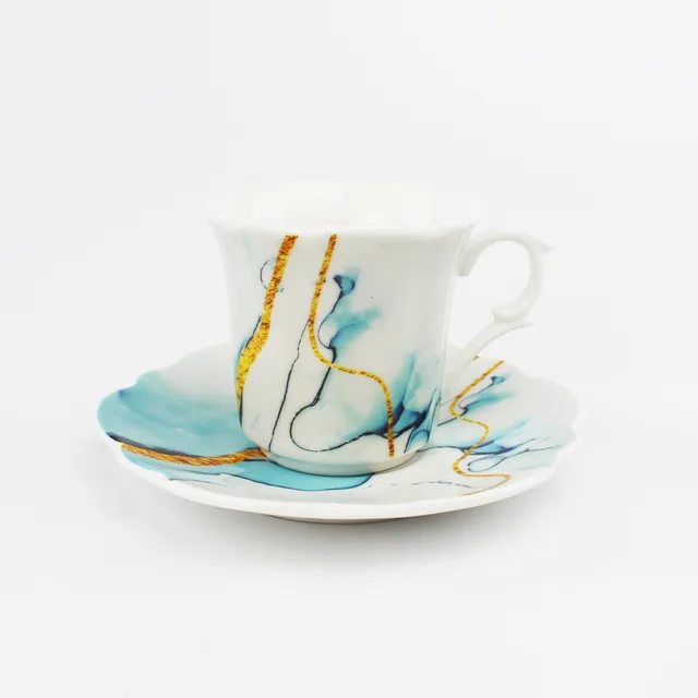80ml New Bone China Coffee Cup and Saucer
