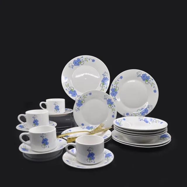 Porcelain dinnerware set hotel special porcelain decal printing dinnerware set