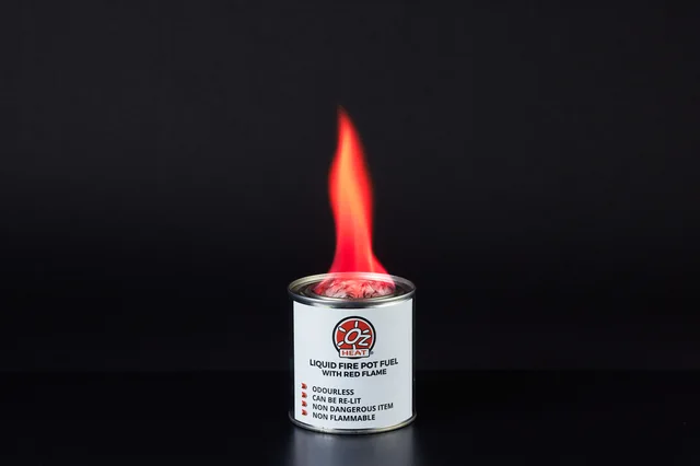 Red Colored Flame Fire Pot Fuel