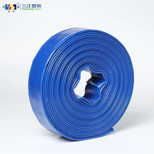 Grey PVC Irrigation Pipe, Layflat Hose, Heavy Duty Lay Flat Discharge Hose