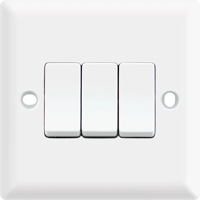 10A 3 gang 1way/2way switch