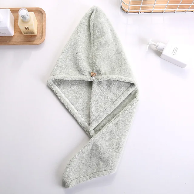 Coral fleece water absorption hair towel hair dry towel
