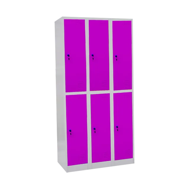6 Door Steel Locker with multi color