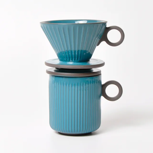 Mini ceramics colored clay coffee pot set