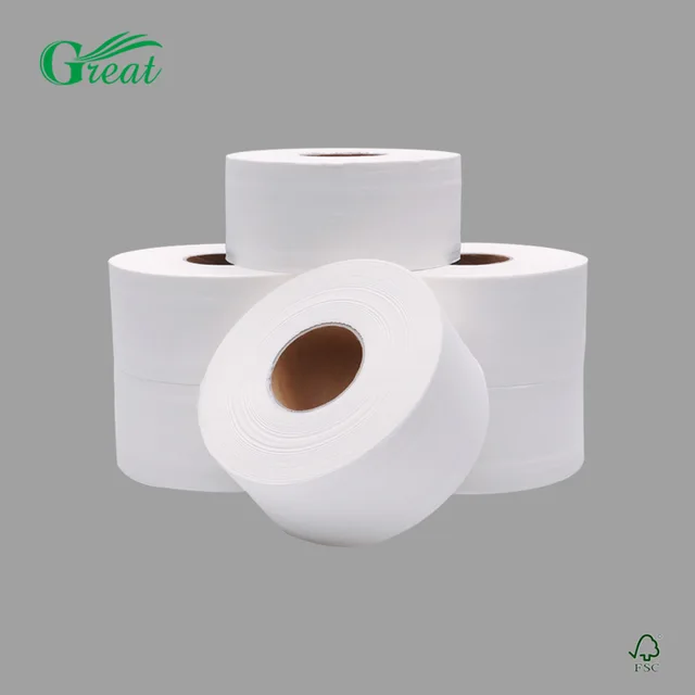 FSC Factory Direct Supply Water Soluble Recycled Pulp Jumbo Roll Toilet Tissue