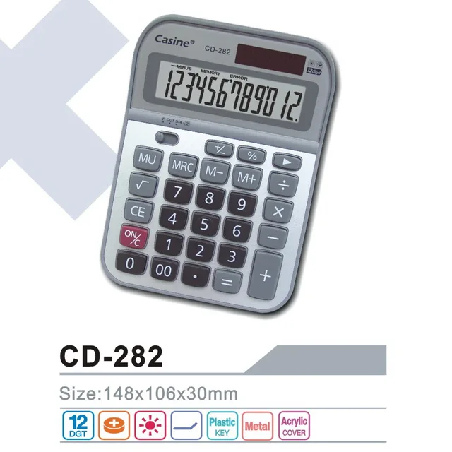 CD-282 - Calculator -12-digit desktop calculator -Casine