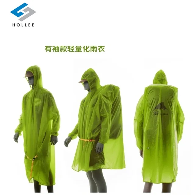 Outdoor durable hiking Rain Poncho Raincoa 3in 1