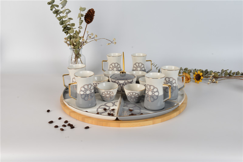 22pcs tea set coffee set coffee cup and saucer S172-22-S100-1379