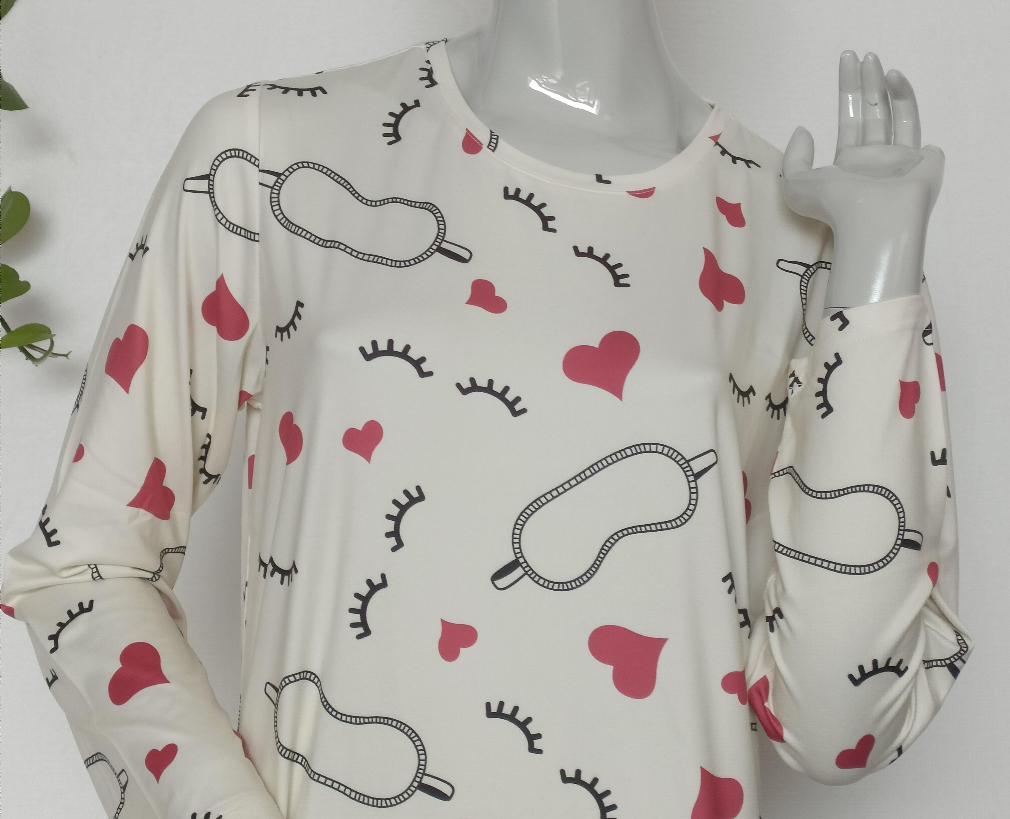 AOP milk fabric nightie