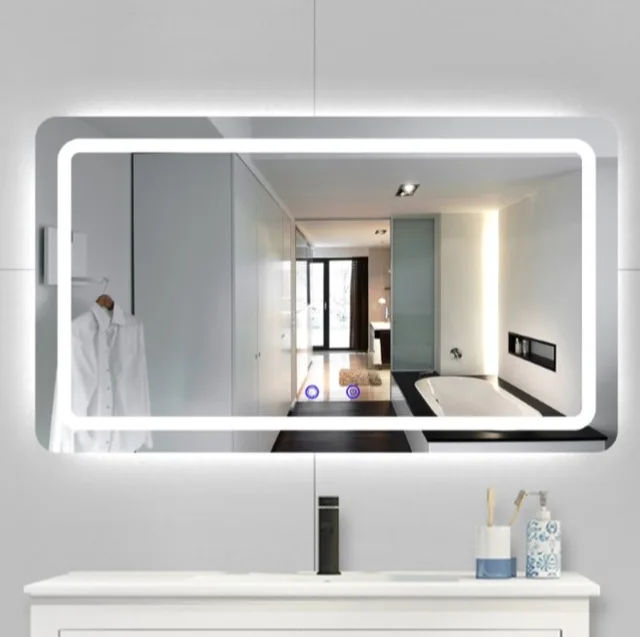 DP322 Wall Mounted Square size LED bath mirror Basin Mirror for hotel or home decor