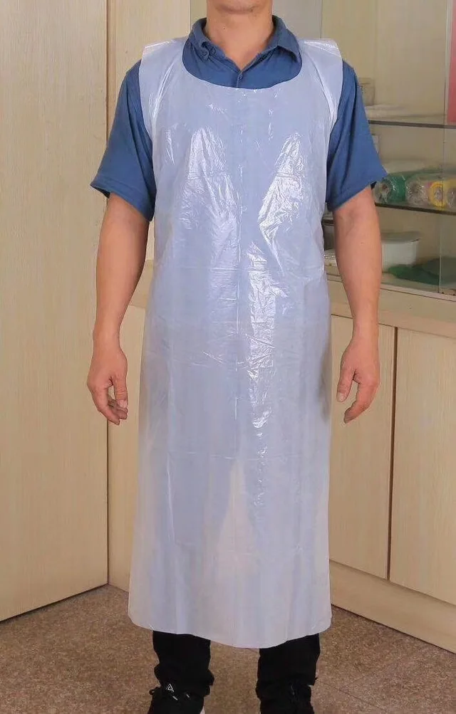Disposable plastic apron