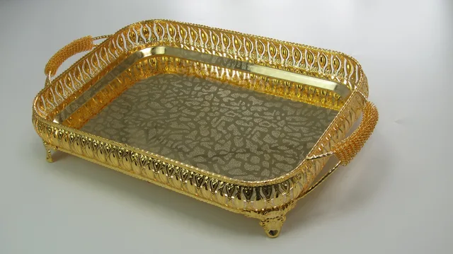 Silver plated serving tray