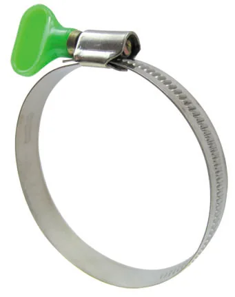 German Type Hose Clamp with Handle Worm Drive Stainless Steel