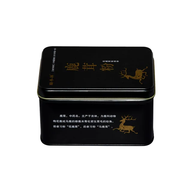Factory customized square health care product packaging metal box square small tinplate can food storage creative style