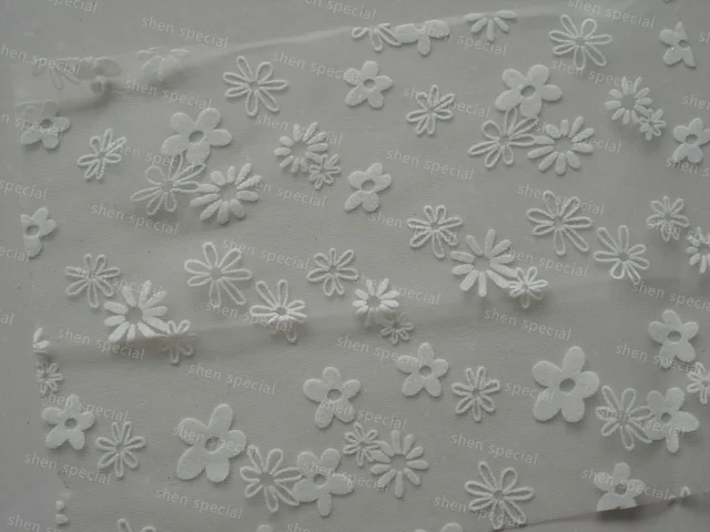 Organza flower design spring design table runner decoration fabric