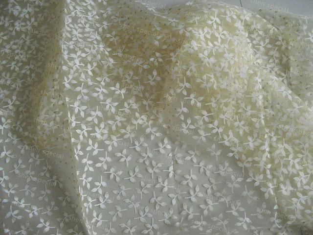 Organza flower design spring design table runner decoration fabric