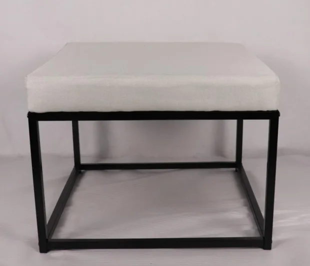 YR21032714 Zhengheshun bedroom furniture square stool with iron structure