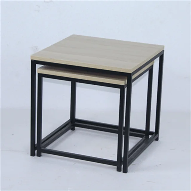 Set of 2 metal table side table
