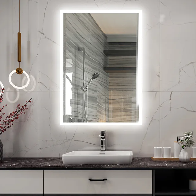 DP345 Acrylic backlit anti-fog smart LED bath mirror bathroom mirrors