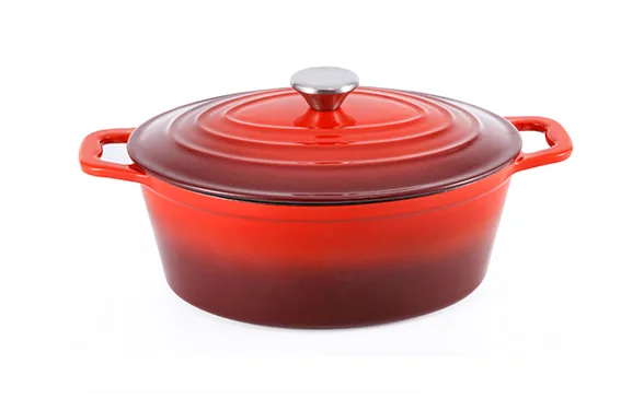 Oval cast iron dutch oven