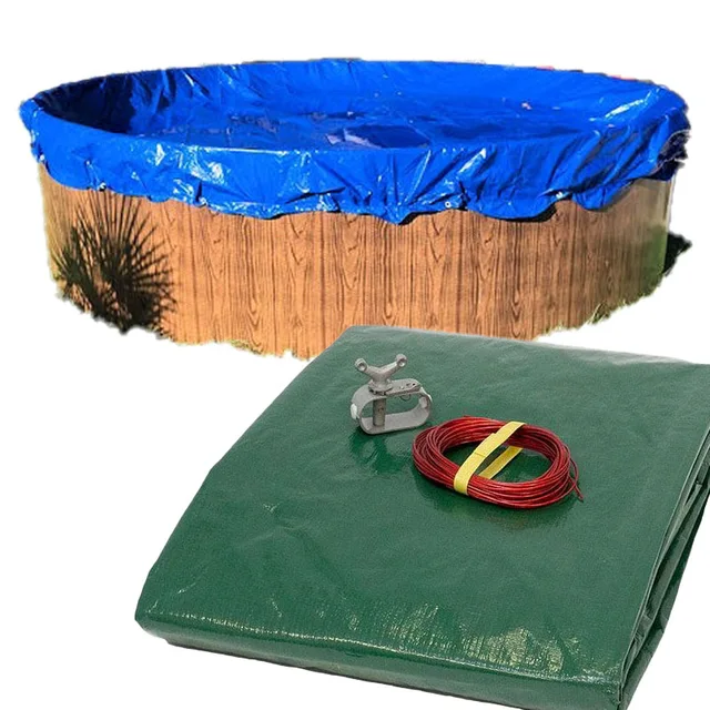 180g/m2 Black and Green Color 12ft Round Pool cover