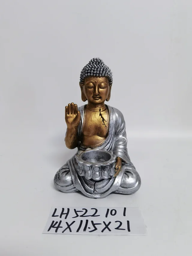 Resin Buddha candlestick ornaments