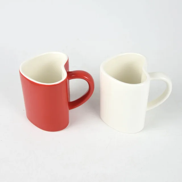 Heart Shape Ceramic Mug for Valentine's Day