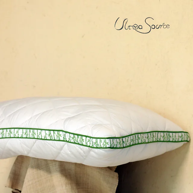 Quilted cover bamboo pillow