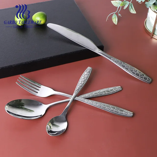 Home use 18/0 Stainless steel set mirror polished 16pcs metal cutlery set