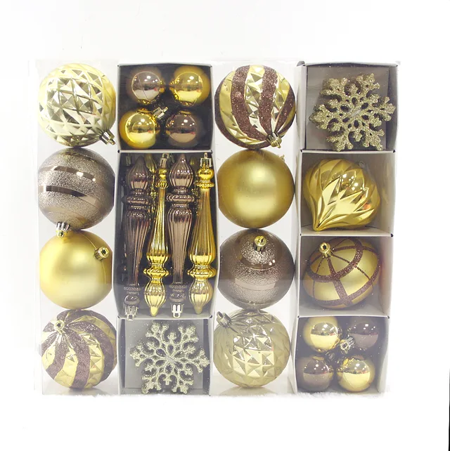 Fashionable hot selling plastic Christmas ornament set